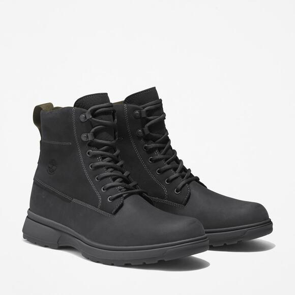 TIMBERLAND MEN\'S 13 ATWELLS AVE ANKLE BOOT JET BLACK NUBUCK NIB main image 5